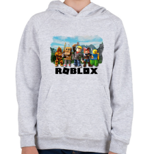 PRINTFASHION Roblox - Gyerek kapucnis pulóver - Sport szürke gyerek pulóver, kardigán