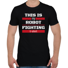 PRINTFASHION Robot fighting t-shirt - Férfi póló - Fekete férfi póló