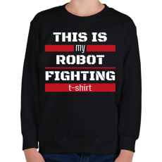 PRINTFASHION Robot fighting t-shirt - Gyerek pulóver - Fekete