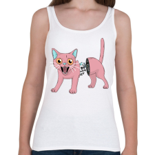 PRINTFASHION Robot macskában egér pilóta - Női atléta - Fehér női trikó