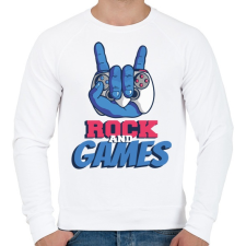 PRINTFASHION Rock and Games - Férfi pulóver - Fehér férfi pulóver, kardigán