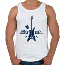 PRINTFASHION Rock and roll - Férfi atléta - Fehér atléta, trikó