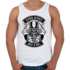 PRINTFASHION Rock and roll - Férfi atléta - Fehér atléta, trikó