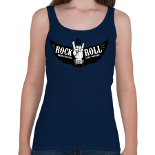 PRINTFASHION Rock and Roll fesztivál - Női atléta - Sötétkék női trikó