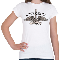 PRINTFASHION Rock and roll - Női póló - Fehér