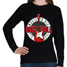 PRINTFASHION Rock and roll - Női pulóver - Fekete női pulóver, kardigán