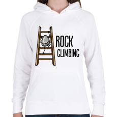 PRINTFASHION Rock climbing - Női kapucnis pulóver - Fehér