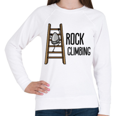 PRINTFASHION Rock climbing - Női pulóver - Fehér