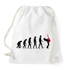 PRINTFASHION Rock evolúció - Sportzsák, Tornazsák - Fehér tornazsák