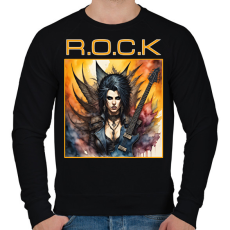 PRINTFASHION rock - Férfi pulóver - Fekete