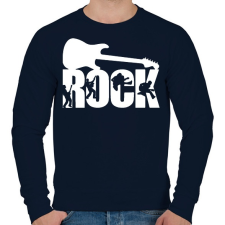 PRINTFASHION Rock Music - Férfi pulóver - Sötétkék férfi pulóver, kardigán