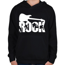 PRINTFASHION Rock Music - Gyerek kapucnis pulóver - Fekete gyerek pulóver, kardigán