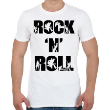 PRINTFASHION Rock n Roll - Férfi póló - Fehér férfi póló