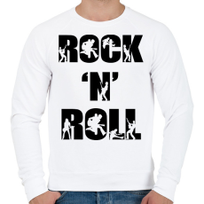 PRINTFASHION Rock n Roll - Férfi pulóver - Fehér
