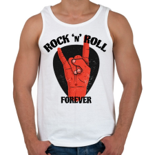 PRINTFASHION Rock 'n' Roll forever - Férfi atléta - Fehér atléta, trikó