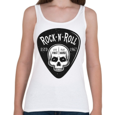 PRINTFASHION Rock 'n' Roll - Live fast, Play hard - Női atléta - Fehér női trikó