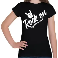 PRINTFASHION Rock n Roll - Női póló - Fekete női póló