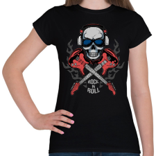 PRINTFASHION rock n' roll - Női póló - Fekete női póló