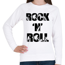 PRINTFASHION Rock n Roll - Női pulóver - Fehér női pulóver, kardigán