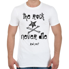 PRINTFASHION rock never die - Férfi póló - Fehér