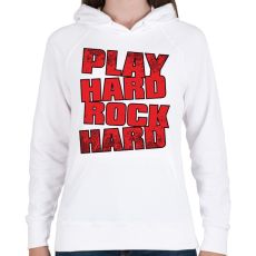 PRINTFASHION Rock - Női kapucnis pulóver - Fehér