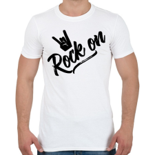 PRINTFASHION Rock On - Férfi póló - Fehér férfi póló