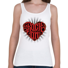 PRINTFASHION Rock on - Női atléta - Fehér női trikó