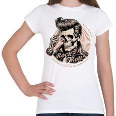 PRINTFASHION Rock & Roll - Női póló - Fehér