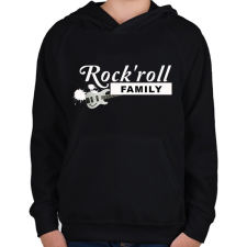 PRINTFASHION ROCK'ROLLE FAMILY - Gyerek kapucnis pulóver - Fekete gyerek pulóver, kardigán