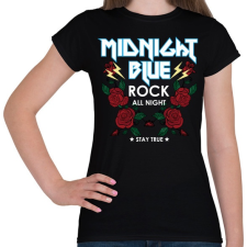 PRINTFASHION Rock rozsák - Női póló - Fekete női póló