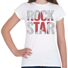 PRINTFASHION ROCK star - Női póló - Fehér női póló