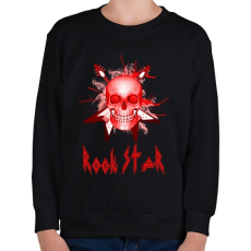 PRINTFASHION rock star red - Gyerek pulóver - Fekete