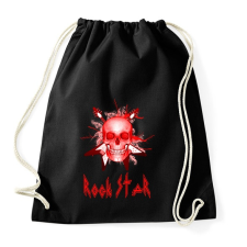 PRINTFASHION rock star red - Sportzsák, Tornazsák - Fekete tornazsák