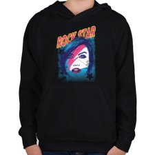 PRINTFASHION Rock sztár - Gyerek kapucnis pulóver - Fekete gyerek pulóver, kardigán