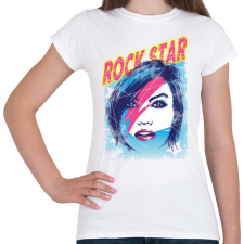 PRINTFASHION Rock sztár - Női póló - Fehér női póló
