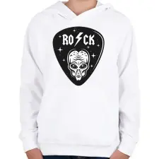 PRINTFASHION Rock UFO - Gyerek kapucnis pulóver - Fehér gyerek pulóver, kardigán