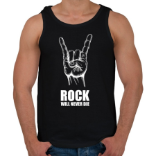 PRINTFASHION Rock will never die - Férfi atléta - Fekete atléta, trikó