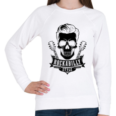 PRINTFASHION Rockabilly 2 fekete - Női pulóver - Fehér