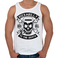 PRINTFASHION Rockabilly fekete - Férfi atléta - Fehér atléta, trikó