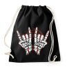 PRINTFASHION Rocker csontváz kezek - Sportzsák, Tornazsák - Fekete