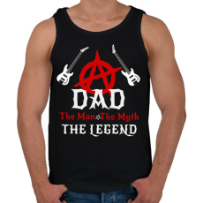 PRINTFASHION ROCKER DAD - Férfi atléta - Fekete