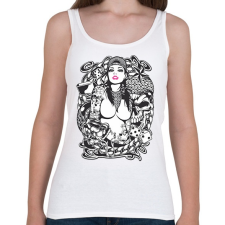 PRINTFASHION Rocker fantasy tattoo art - Női atléta - Fehér női trikó