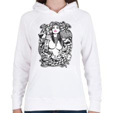 PRINTFASHION Rocker fantasy tattoo art - Női kapucnis pulóver - Fehér női pulóver, kardigán