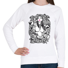 PRINTFASHION Rocker fantasy tattoo art - Női pulóver - Fehér