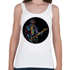 PRINTFASHION Rocker gitáros - Színes - Női atléta - Fehér