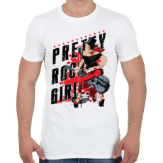 PRINTFASHION Rocker lány  - Férfi póló - Fehér