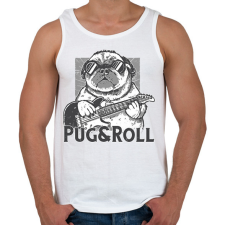 PRINTFASHION Rocker mopsz - Férfi atléta - Fehér atléta, trikó