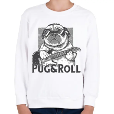 PRINTFASHION Rocker mopsz - Gyerek pulóver - Fehér