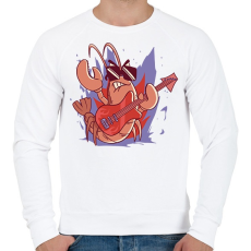 PRINTFASHION Rocker rák - Férfi pulóver - Fehér