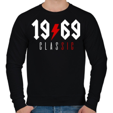 PRINTFASHION Rocker születésnap 1969 - Férfi pulóver - Fekete